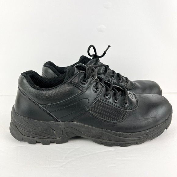 THOROGOOD Oil Slip Resistant Black Leather Lace Up Work Shoes Mens Size 9.5 W - Picture 2 of 7